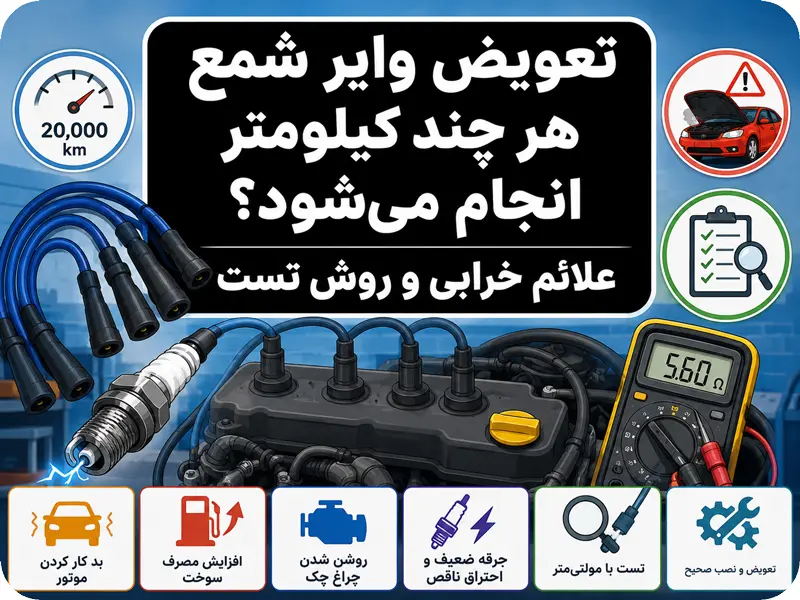 تعویض وایر شمع هر چند کیلومتر و علائم خرابی آن
