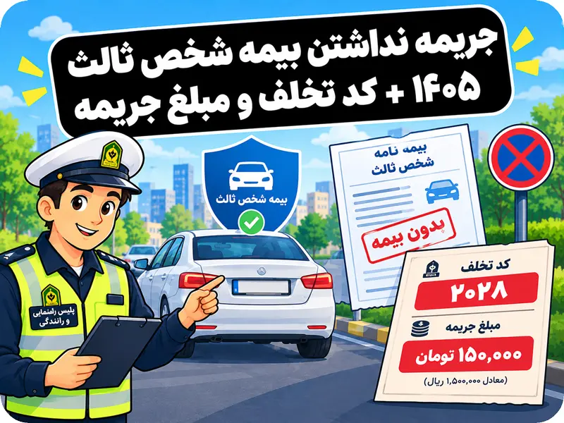 جریمه نداشتن بیمه شخص ثالث در سال 1405