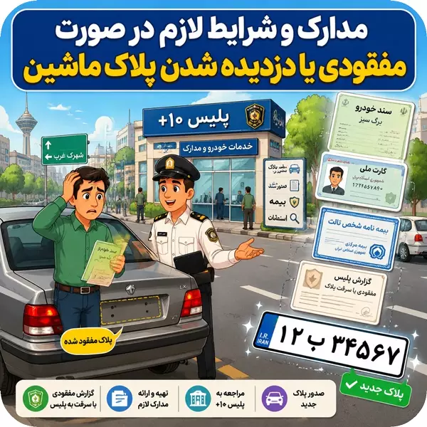 پلاک مفقودی خودرو