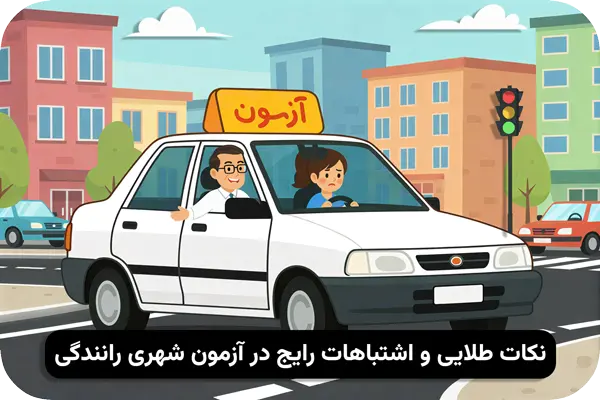 نکات طلایی و اشتباهات رایج در آزمون شهری رانندگی