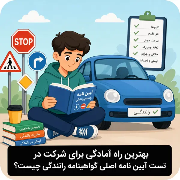 سوالات تستی آیین نامه رانندگی